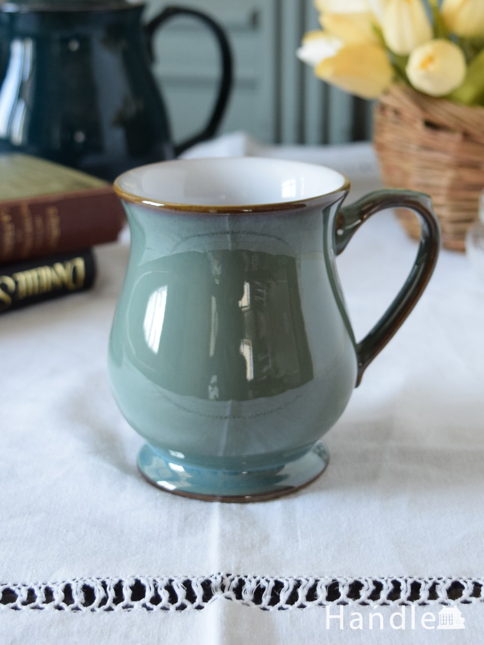 イギリスから届いたデンビー社（DENBY）リージェンシーグリーン(Regency Green)のクラフトマンズマグ (n1-522)