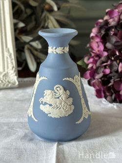 アンティーク雑貨 アンティーク花瓶 イギリスから届いたアンティークのジャスパーウェア、Wedgwoodの花瓶（フラワーベース）