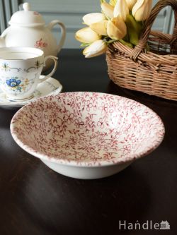 小花の模様が可愛いシリアルボウル、コントワール・ドゥ・ファミーユのおしゃれな食器（BURGUNDY　16cm）