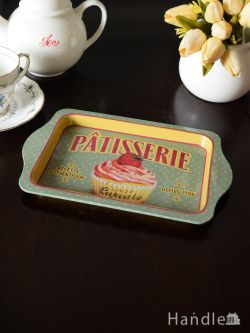 インテリア雑貨 お盆トレー フランス生まれのおしゃれなトレイ、フレンチポップなNatives(ナティブ)お盆（PATISSERIE）