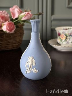 アンティーク雑貨 アンティーク花瓶 英国から届いたアンティークのジャスパーウェア、ウェッジウッド（WEDGWOOD)の一輪挿し