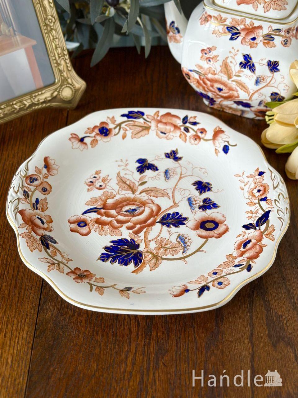 イマリパターンのおしゃれなアンティーク食器、 ENOCH WEDGWOOD（TUNSTALL）LTDのプレート(26cm) (h-969-z)